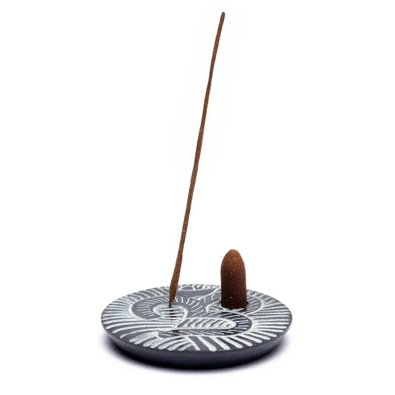 Óm Stojan na vonné kužely, vonné tyčinky, z přírodního kamene Mastek