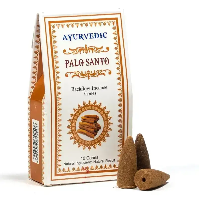 Ayurvedic Palo Santo | Vonné kužely Tekoucí dým 10ks