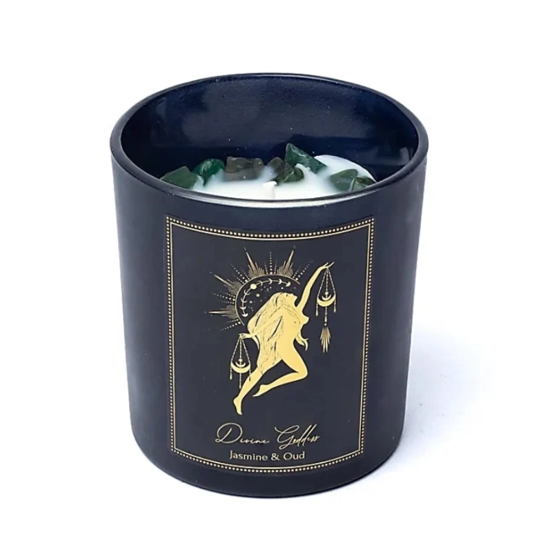 Přírodní manifestační svíčka Divine Goddess – Jasmín a oud