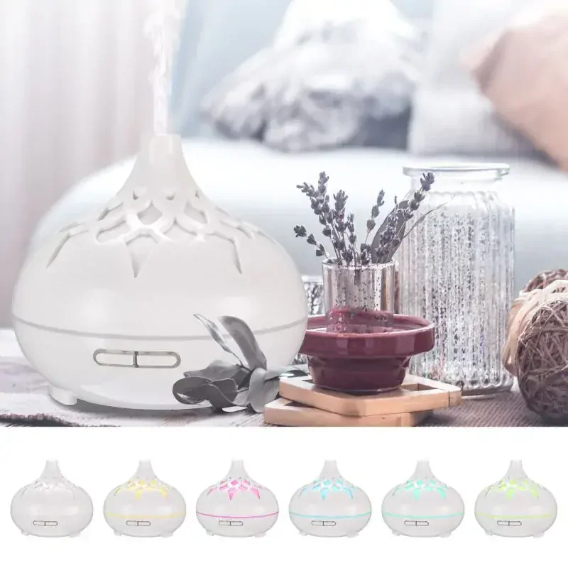 Aroma Difuzér Orient bílý lesk 500ml | LED podsvícení, Časovač