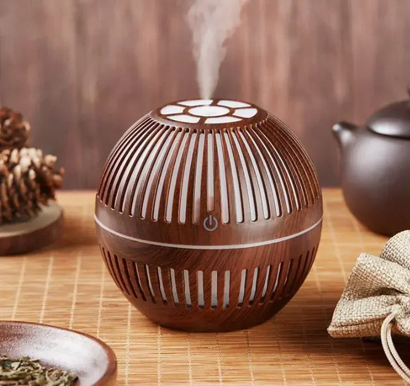 Aroma Difuzér Saturn Tmavé dřevo | LED, USB, 160ml 