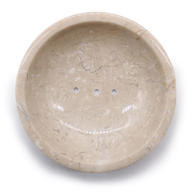 Mýdlenka kulatá průměr 11,5cm - Mramor medová barva