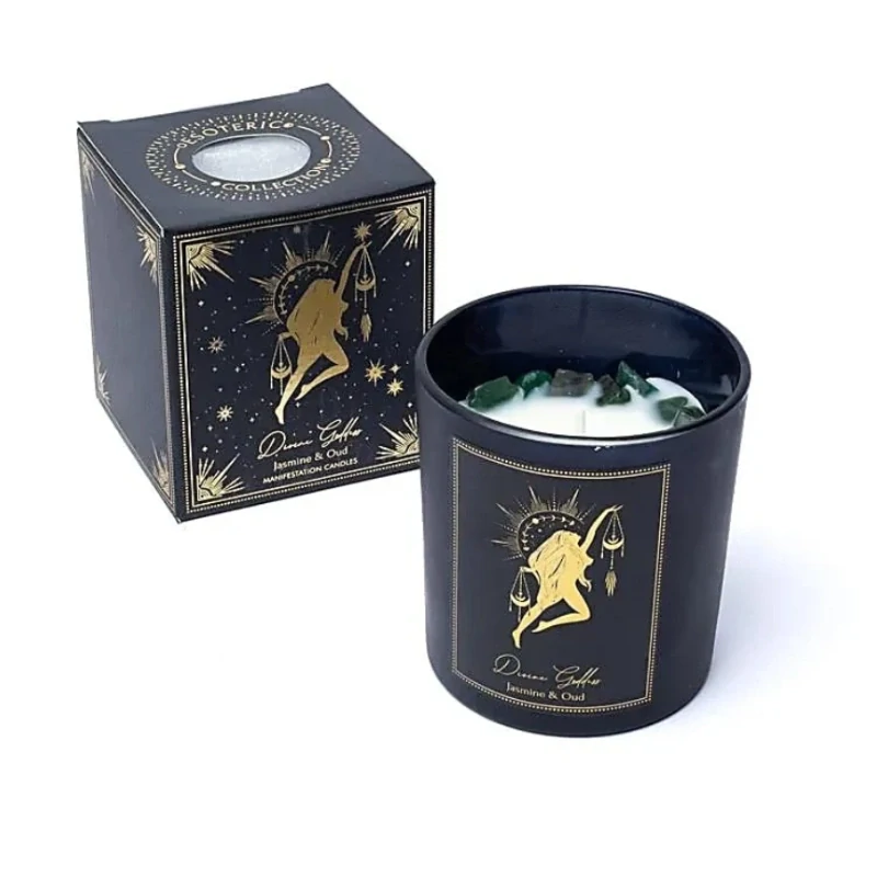 Přírodní manifestační svíčka Divine Goddess – Jasmín a oud