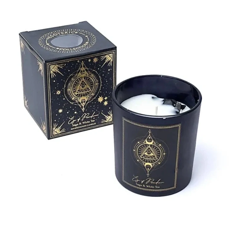 Manifestační svíčka Eye of Providence s obsidiánem 120 g