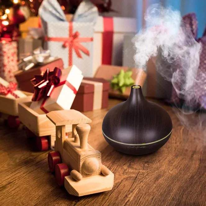 Aroma Difuzér Merapi tmavé dřevo | LED, Elektr. napájení, časovač, 300ml