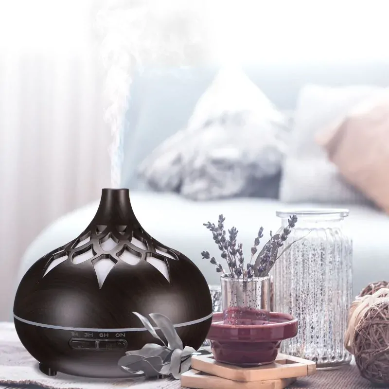 Aroma Difuzér Orient tmavé dřevo 500ml | LED podsvícení, Časovač