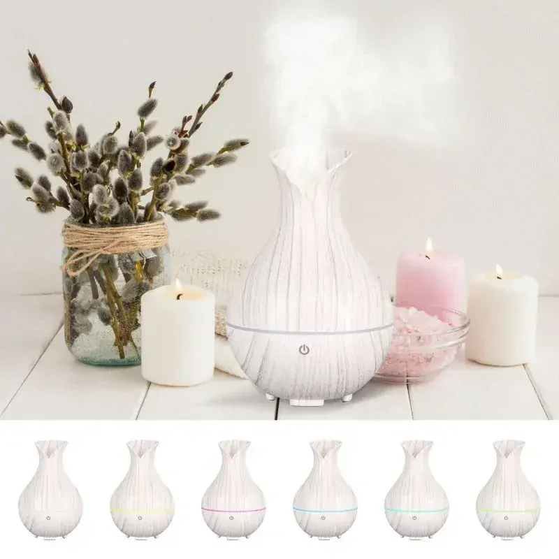 Aroma Difuzér Monet Mini bílé dřevo | LED, USB, časovač, 200ml