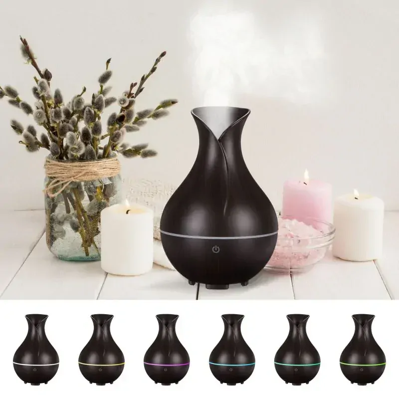 Aroma Difuzér Monet Mini tmavé dřevo | LED, USB, časovač, 200ml
