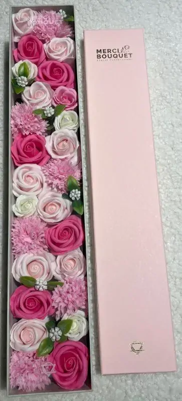 XXL Růže Růžová 50cm | Dárkový Box Mýdlové Květy