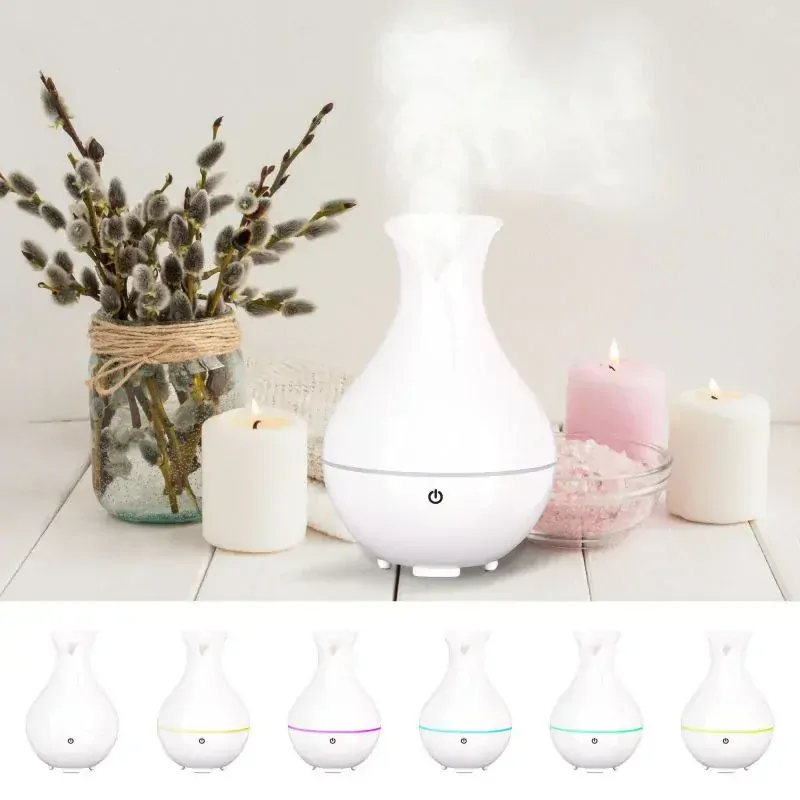 Aroma Difuzér Monet Mini bílý lesk | LED, USB, časovač, 200ml