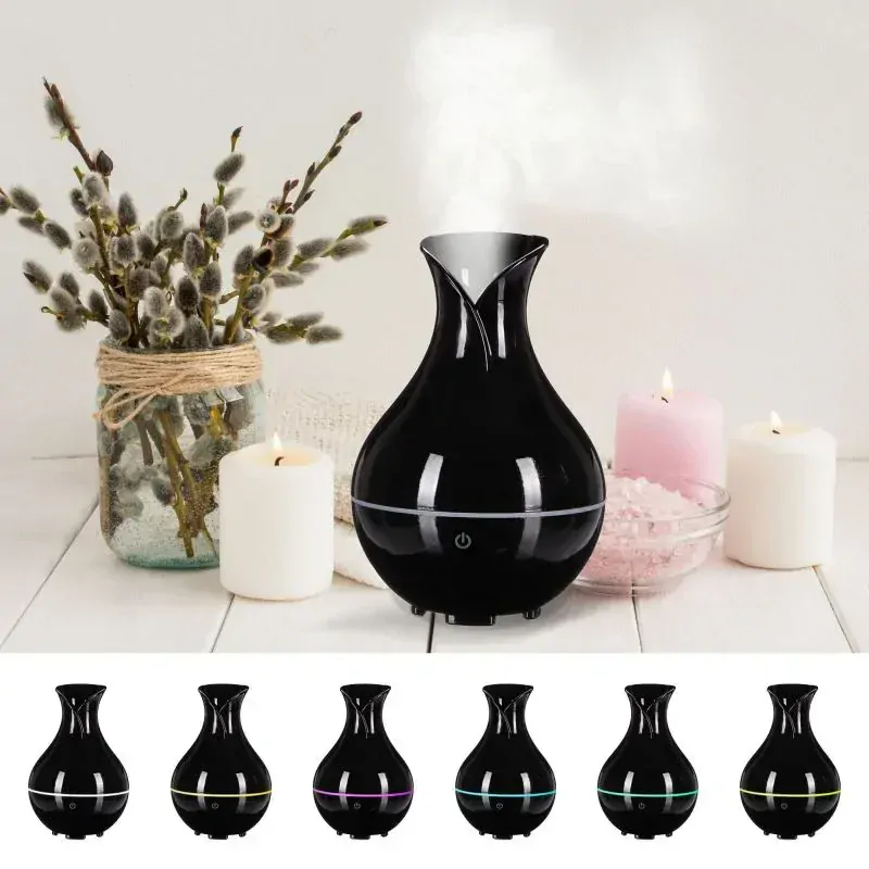 Aroma Difuzér Monet Mini černý lesk | LED, USB, časovač, 200ml