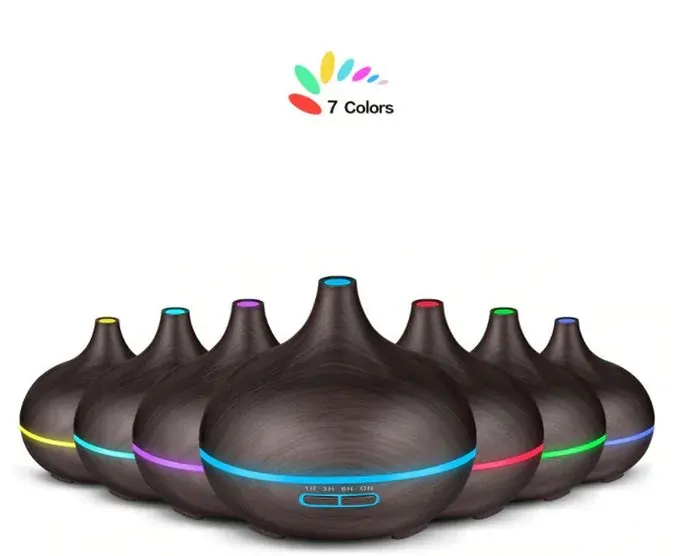 Aroma Difuzér Merapi tmavé dřevo | LED, Elektr. napájení, časovač, 300ml