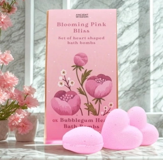 Šumivé koule do koupele srdce - Blooming Pink Bliss 5 ks 