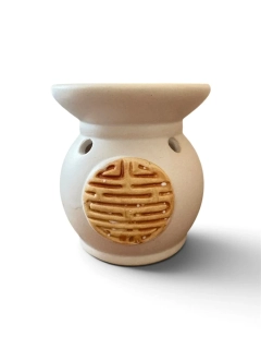 Keramická aroma lampa – kulatá bílá