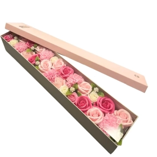XXL Růže Růžová 50cm | Dárkový Box Mýdlové Květy