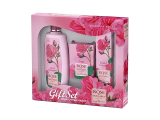 Dámský dárkový set šampon, přírodní mýdlo a krém na ruce Rose of Bulgaria 505 ml